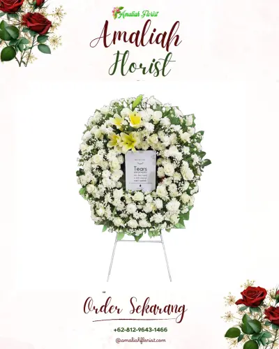 Krans Bunga Duka Cita di Flamboyan Baru